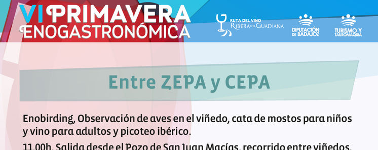 Actividad enoturstica entre ZEPA Y CEPA