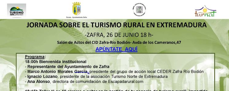 Jornada sobre turismo rural en el sur de Extremadura 