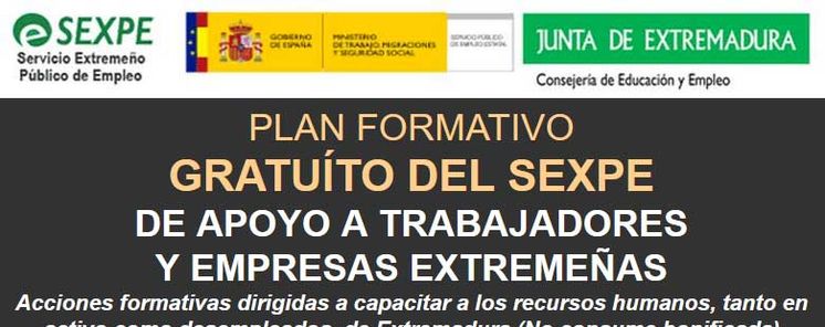 PLAN FORMATIVO GRATUTO DEL SEXPE DE APOYO A TRABAJADORES Y EMPRESAS EXTREMEAS 