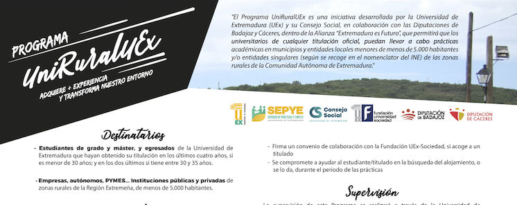 PROGRAMA DE PRCTICAS UNIRURALUEx Prcticas en Empresas en entornos de menos de 5000 habitantes