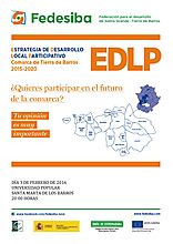 SESIÓN PARTICIPACIÓN ESTRATEGIA DE DESARROLLO FEDESIBA 2015-2020 UNIVERSIDAD POPULAR, SANTA MARTA DE LOS BARROS, DÍA 3 DE FEBRERO, 20:00 HORAS. Participa en el futuro de tu pueblo y tu comarca