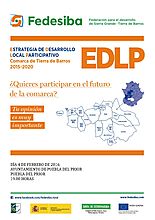 SESIÓN PARTICIPACIÓN ESTRATEGIA DE DESARROLLO FEDESIBA 2015-2020 AYUNTAMIENTO, PUEBLA DEL PRIOR, DÍA 4 DE FEBRERO, 19:00 HORAS. Participa en el futuro de tu pueblo y tu comarca