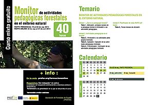 Monitor de actividades pedagógicas forestales en el entorno natural