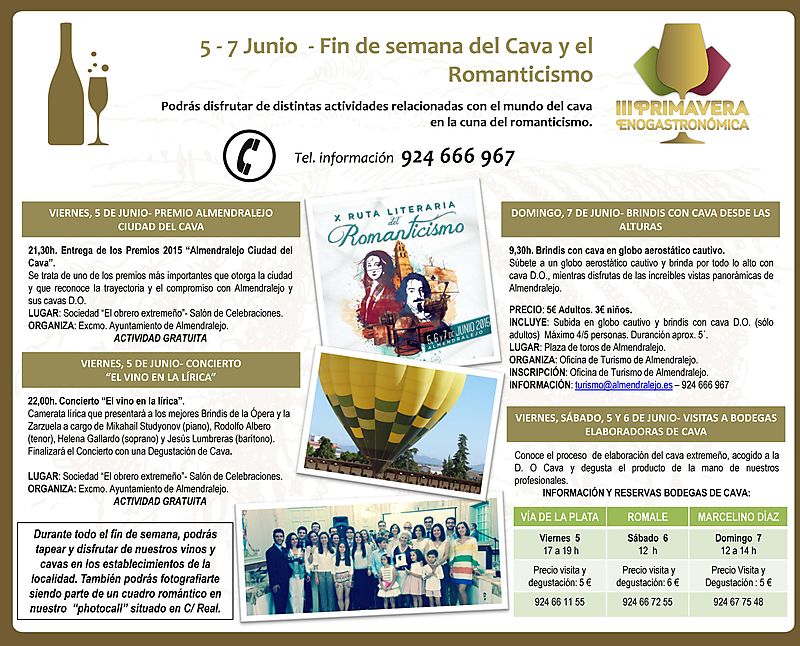 5-7 de Junio - Fin de semana del cava y del Romanticismo