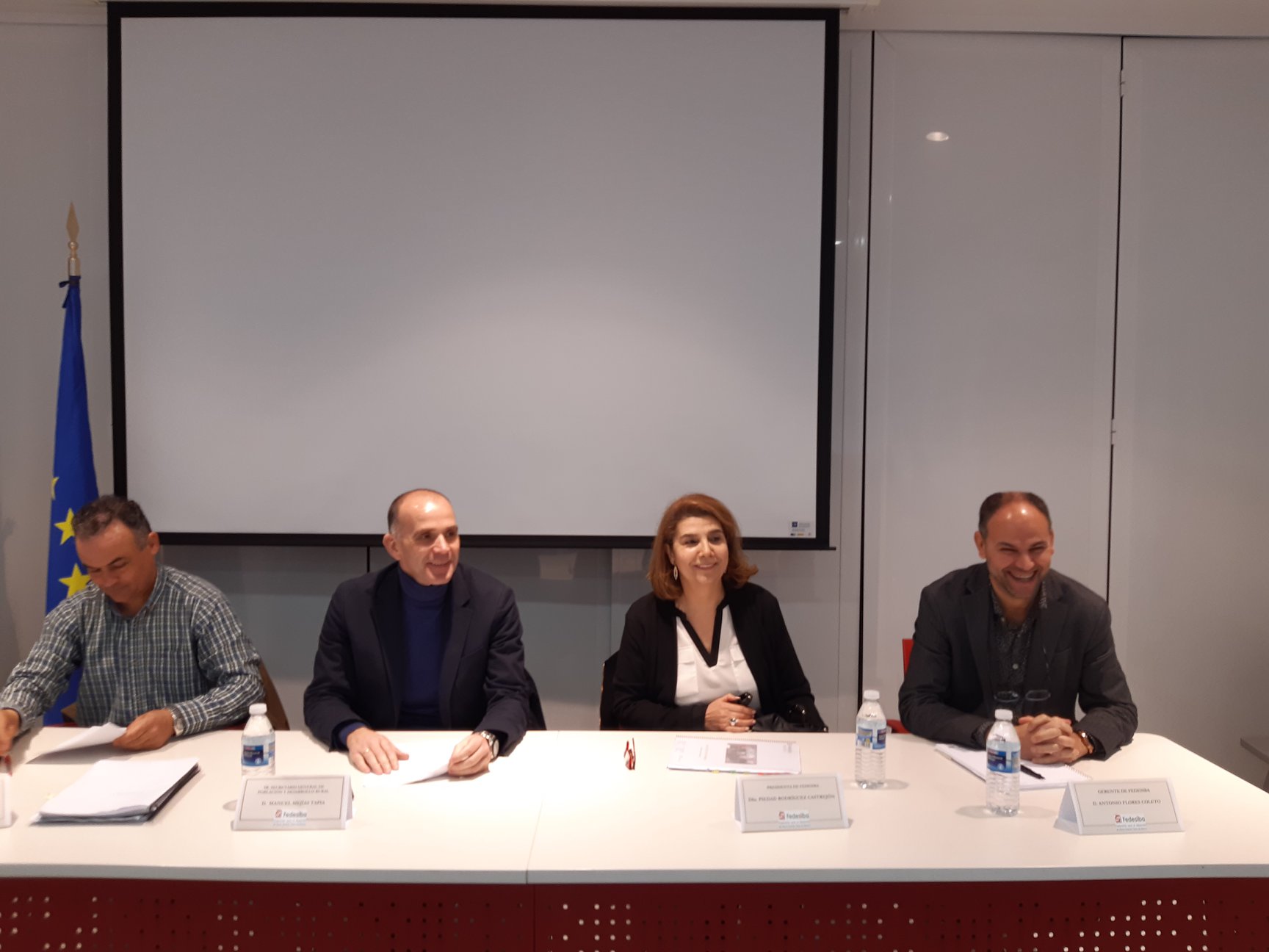 Reunión de trabajo del Secretario General de Población y Desarrollo Rural de la Junta de Extremadura y FEDESIBA.