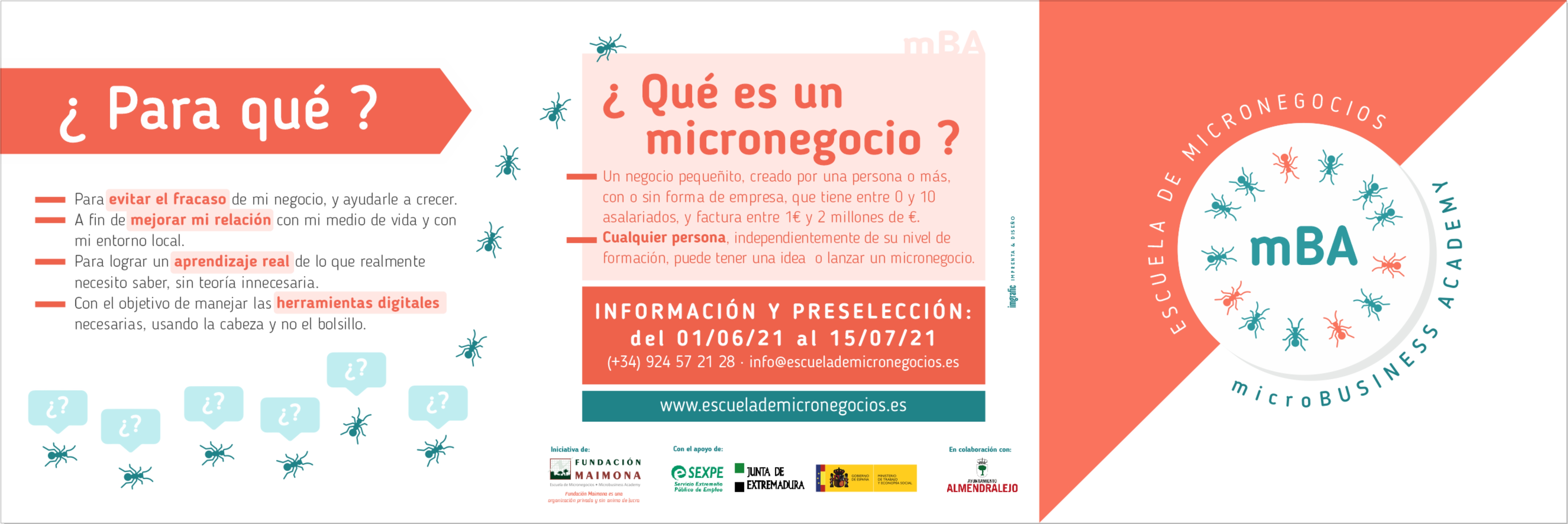 Folleto Escuela Micronegocios Almendralejo 1