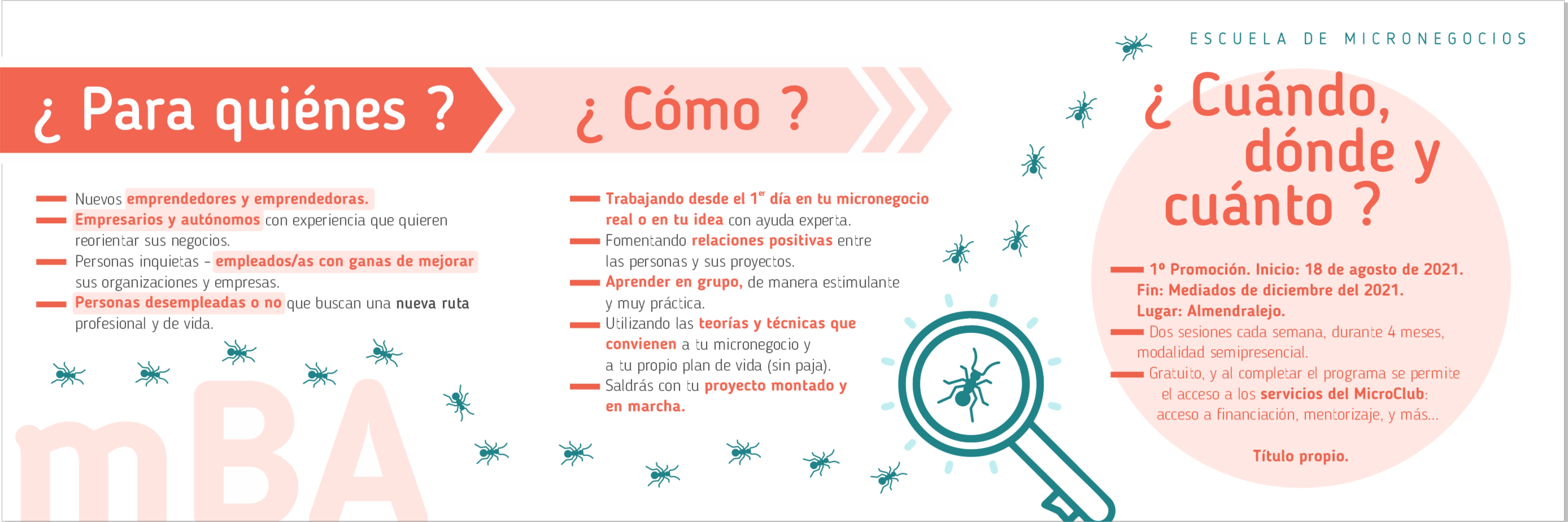 Folleto Escuela Micronegocios Almendralejo 2