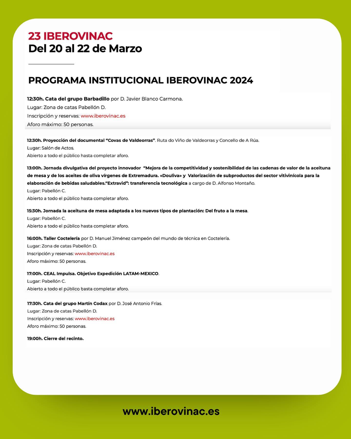 FEDESIBA estará presente en la IBEROVINAC 2024 de Almendralejo.