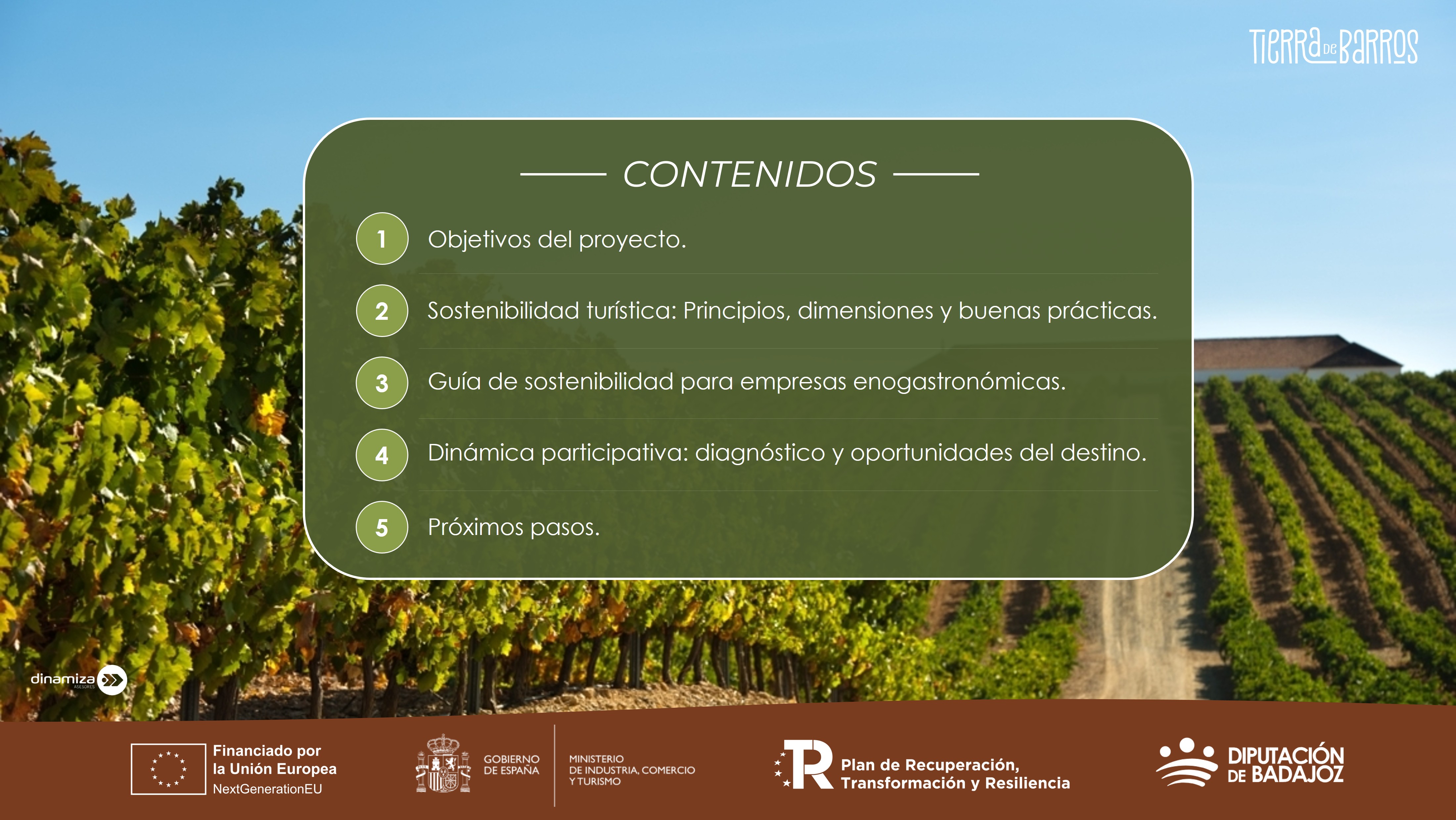 Invitación a la jornada de trabajo sobre la Guía de Sostenibilidad para Empresas Enogastronómicas de Tierra de Barros 7 mayo